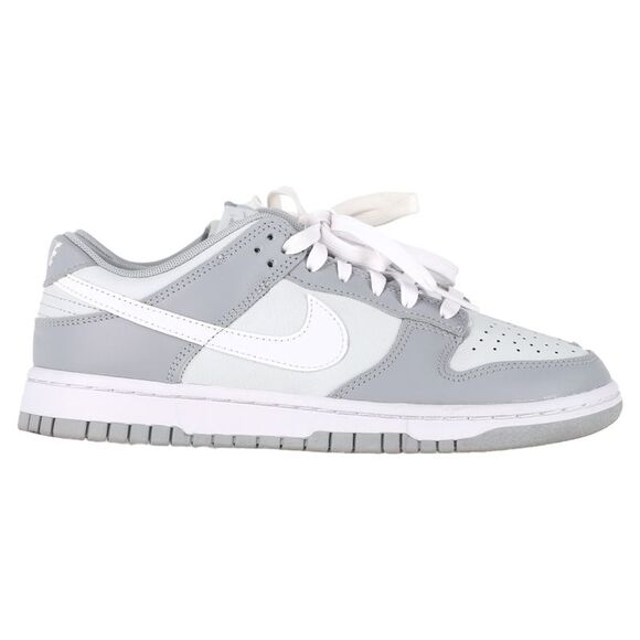Nike Dunk Low Two-Toned Sneakers in Grey Leather - Picture 1 of 9